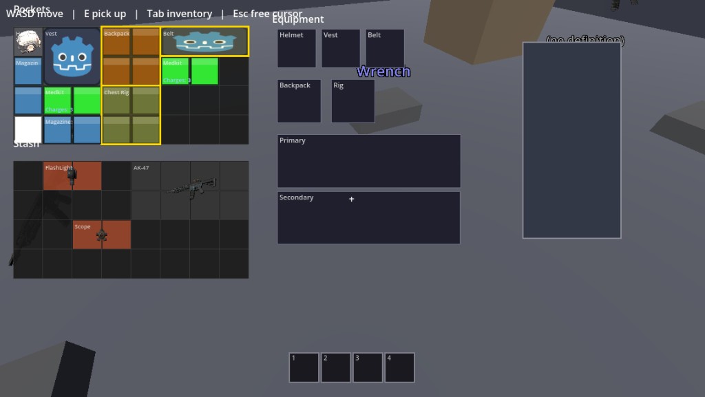 Grid Inventory gameplay